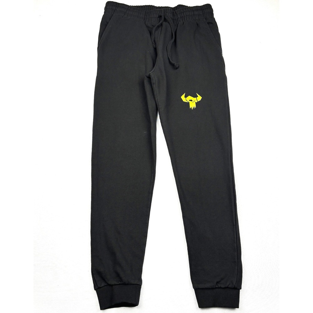 Warhammer 40K Joggers Mens Large Black Games Workshop Ork Skull Sweatpants L
